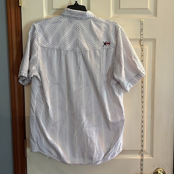Billabong-medium-multicolor striped button up shirt. Front pocket - Picture 2 of 11